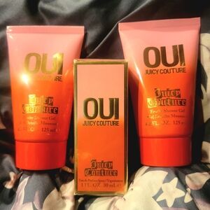 1pk OUI Juicy Couture perfume 1 oz & 2pk Oui Juicy Couture Shower Gels 4.2 oz